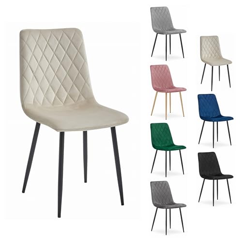 Komodee TURANO Stuhl - beige Samt x 1 45x89x53 cm Komodee TURANO Stuhl - beige Samt x 1 45x89x53 cm von Komodee