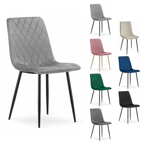 Komodee TURANO Stuhl - hellgrauer Samt x 1 45x89x53 cm Komodee TURANO Stuhl - hellgrauer Samt x 1 45x89x53 cm von Komodee