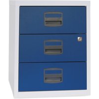 BISLEY Schubladenschrank mit 3 Materialschüben, lichtgrau von Bisley