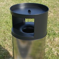 TKG Ascher-Abfall-Kombination FLORENZ, Edelstahl, 75 Liter von TKG