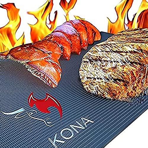 Kona Grillmatte, XL, BBQ-Matte, deckt den gesamten Grill ab, Premium-Antihaftbeschichtung, 63,5 x 43,2 cm von Kona