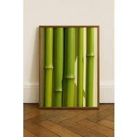 Bamboo Wall Art Print | Minimalist Green Nature Poster Zen Asian Home Decor Botanical Photography von KonaStudioDesign