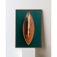 Sailing Yacht Poster | Wooden Boat Wall Art Nautical Photography Print Ocean Decor von KonaStudioDesign