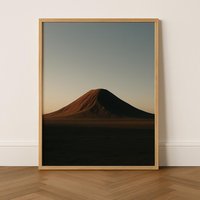 Volcano Landscape Poster | Minimalist Mountain Wall Art Nature Photography Print Sunset Hill Decor von KonaStudioDesign
