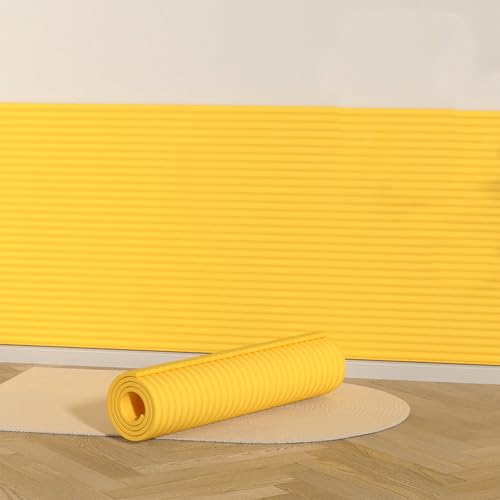 Koncey Wandpolster Selbstklebend Kinderzimmer, Anti-Kollision Wandkissen, Wandpaneele Gepolstert Für Schlafzimmer, Kinderleicht Montierbar(Gelb,60 x 400 cm) von Koncey