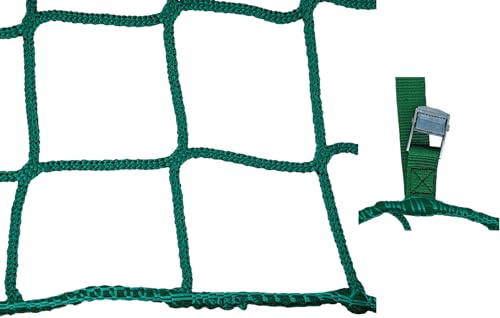 Seitenschutznetz 2m x 5m, 10,0cm, grün, mit GSV angenäht, DIN EN-1263-1 Dachdeckerfangnetz Gerüstnetz von Konege
