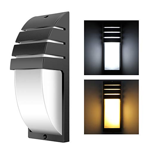8 W LED-Wandleuchte, moderne einfache montierte Lampe, wasserdicht, energiesparend, helle und weiche LED-Lampe für den Balkon im Flur des Hauses (schwarz, warmweiß) von Konesky
