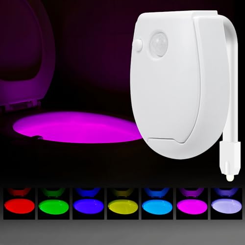 Konesky Toilettenlicht, Desinfektion, Toilettensitz, Nachtlicht, Bewegung, IP65, 16-Farben-Sensor aktivierte LED-Lampe, Toilettenschüssel, Nachtlicht, Licht, Waschraum-Nacht von Konesky