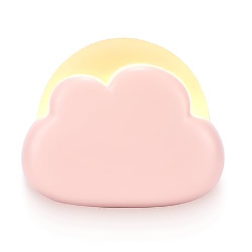 Nachtlicht Baby,1200mah USB Aufladbar Nachtlicht Kinder, Wolkenform Nachttischlampe Stilllicht Dimmbar, Leicht Zu Tragen mit Trageband für Babyzimmer Stillen, Kindergeschenke-Rosa von Konesky