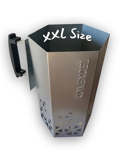 Konexcel Robuster Holzkohle-Kaminanzünder | Grillanzünder für Holzkohlegrill und Grills | Stabiles und einfach zu bedienendes Grillwerkzeug für Schnellfeueranzünder von Konexcel