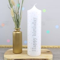 Konfettidruck 1746 Geburtstagskerze "Konfetti - Happy Birthday " von Konfettidruck
