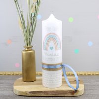 Konfettidruck 1800 Taufkerze "Regenbogen - Marius" von Konfettidruck
