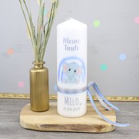 Konfettidruck 1930 Taufkerze "Elefant - Milo" von Konfettidruck