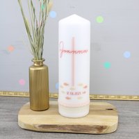 Konfettidruck 2470 Taufkerze "Kreuz - Joanna" von Konfettidruck