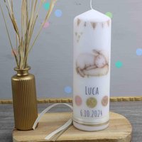 Konfettidruck 2593 Taufkerze "Lamm - Luca" von Konfettidruck