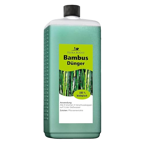 Flora Boost Bambus Dünger Flora Boost 500ml I Für bis zu 100L Gießwasser I Pflanzendünger für alle Arten von Bambus I Flüssiger Blatt- & Wurzeldünger I 100% natürlicher Pflanzendünger von Konfitee