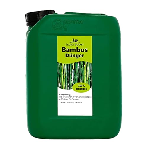 Konfitee Bambus Dünger Flora Boost 5000ml I Für bis zu 1000L Gießwasser I Pflanzendünger für alle Arten von Bambus I Flüssiger Blatt- & Wurzeldünger I 100% natürlicher Pflanzendünger von Konfitee