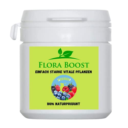 Konfitee Beeren Dünger Flora Boost 100g I Für bis zu 100L Gießwasser I Dünger in Pulverform I Obst Dünger für alle Beeren Sorten I Blatt- & Wurzeldünger I 100% natürlicher Pflanzendünger von Konfitee