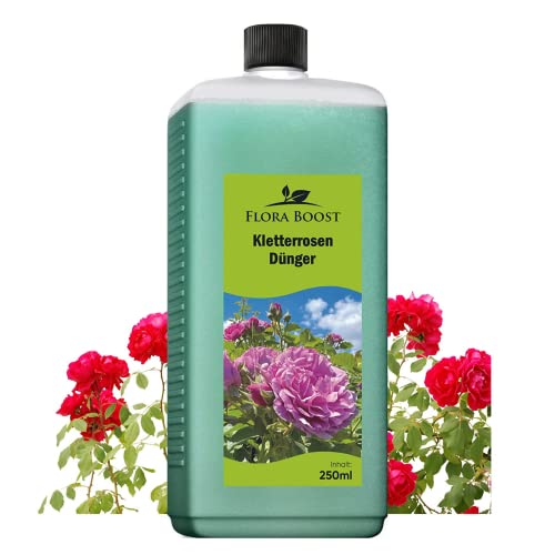 Konfitee Kletterrosen Dünger Flora Boost 250ml I Für bis zu 50L Gießwasser I Langzeit Blumendünger für Rosen I Flüssiger Blatt- & Wurzeldünger I 100% natürlicher Pflanzendünger von Konfitee