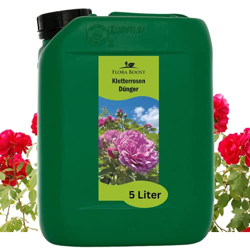 Konfitee Kletterrosen Dünger Flora Boost 5000ml I Für bis zu 1000L Gießwasser I Langzeit Blumendünger für Rosen I Flüssiger Blatt- & Wurzeldünger I 100% natürlicher Pflanzendünger von Konfitee