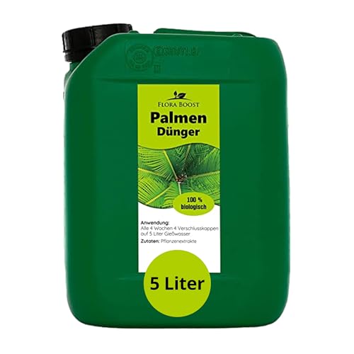 Flora Boost Palmen Dünger Flora Boost 5000ml I Für bis zu 1000L Gießwasser I Pflanzenstärkungsmittel für alle Arten von Palmen I Flüssiger Blatt- & Wurzeldünger I 100% natürlicher Pflanzendünger von Konfitee