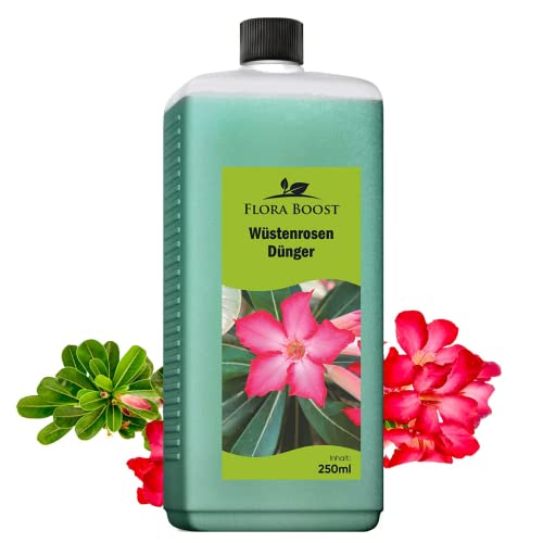 Konfitee Wüstenrosen Dünger Flora Boost 250ml I Für bis zu 50L Gießwasser I Langzeit Blumendünger für Rosen I Flüssiger Blatt- & Wurzeldünger I 100% natürlicher Pflanzendünger von Konfitee