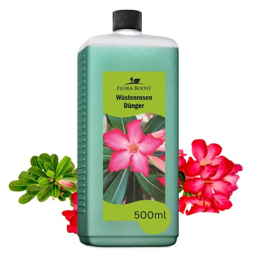 Konfitee Wüstenrosen Dünger Flora Boost 500ml I Für bis zu 100L Gießwasser I Langzeit Blumendünger für Rosen I Flüssiger Blatt- & Wurzeldünger I 100% natürlicher Pflanzendünger von Konfitee
