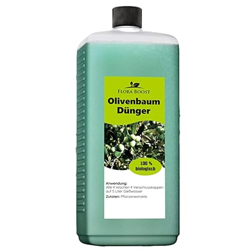 Flora Boost Olivenbaum Dünger Flora Boost 500ml I Für bis zu 100L Gießwasser I Langzeitdünger für verbesserte Blütenbildung I Flüssiger Blatt- & Wurzeldünger I 100% natürlicher Pflanzendünger von Konfitee