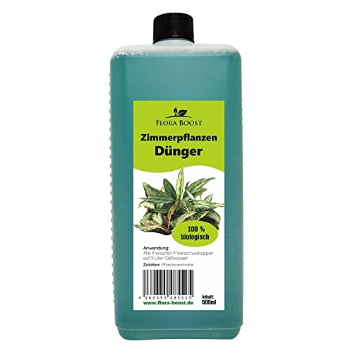 Flora Boost Zimmerpflanzen Dünger Flora Boost 500ml I Für bis zu 100L Gießwasser I Universaldünger für Zimmerpflanzen I Flüssiger Blatt- & Wurzeldünger I 100% natürlicher Pflanzendünger von Flora Boost