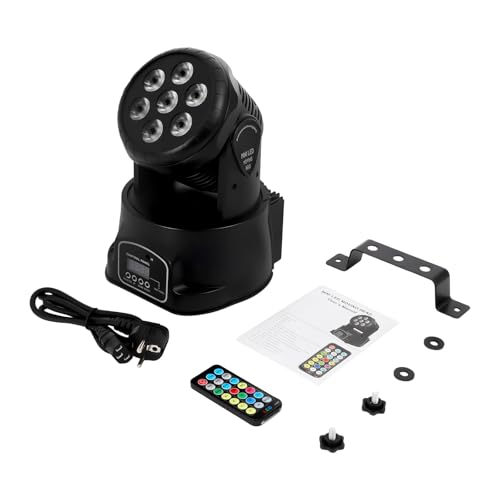 Konfiur 105W Moving Head, 4 in 1 Led Discolicht Partylicht, Dmx 7 RGB Led Spot Dj Partylicht mit Fernbedienung Geeignet für Dj Disco Halloween Club Hochzeit Home Party von Konfiur
