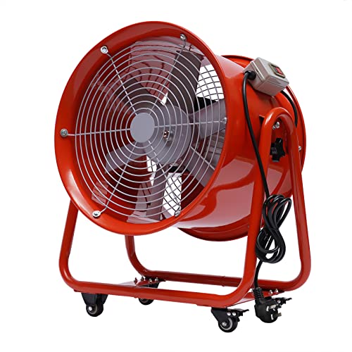 Konfiur 1100W Bauventilator, 2800rpm Baulüfter Gebläse 15000m³/H Industrie Ventilator Radiallüfter, 79 Db Geräuschpegel Industrielüfter von Konfiur