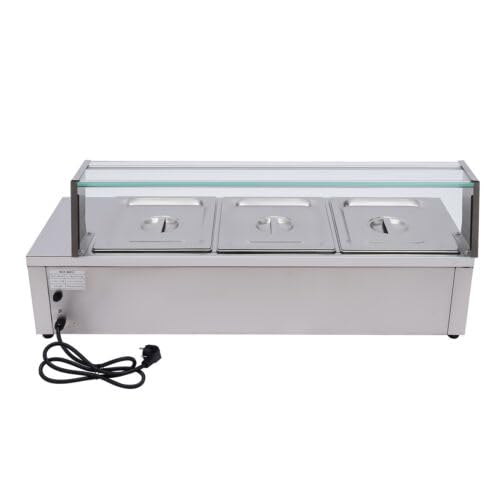 Konfiur 1200W 201 Edelstahl Buffetwärmer, 3 X 6L Elektrischer Speisenwärmer 106 * 49 * 28cm Buffetbehälter Isolationsbereich: 30-80°C, für Buffet, Partys, Hochzeiten Konfiur 1200W 201 Edelstahl Buffetwärmer, 3 X 6L Elektrischer Speisenwärmer 106 * 49 * 28cm Buffetbehälter Isolationsbereich: 30-80°C, für Buffet, Partys, Hochzeiten von Konfiur