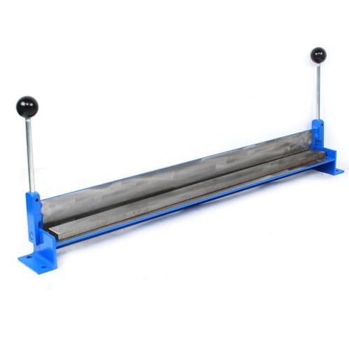Konfiur Blechbiegemaschine 760mm, Kantbank Biegemaschine Schwenkbiegemaschine, Max. 135° Biegewinkel, Abkantbank zum Blech Abkanten aus Gusseisen In Blau und Grau (460mm) von Konfiur