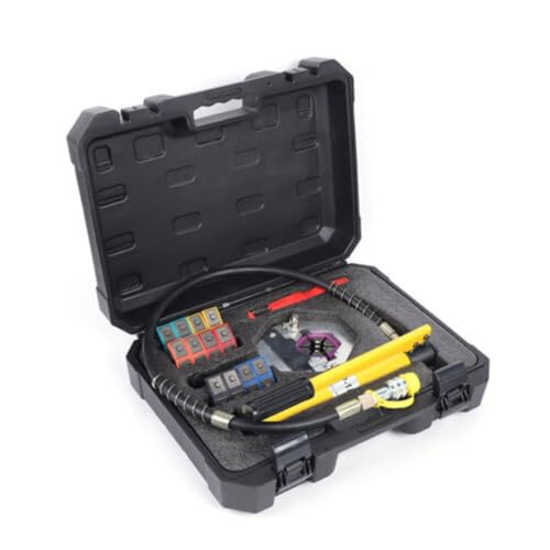 Konfiur Hydraulische Rohr-Crimpzange, Hydraulikschlauch Crimper Tool Kit Klimaanlage Crimp Set Hydraulik Gummischlauch Reparatur Crimper Crimpen Werkzeug Klimaanlage Reparatur Auto für Klimaanlage von Konfiur