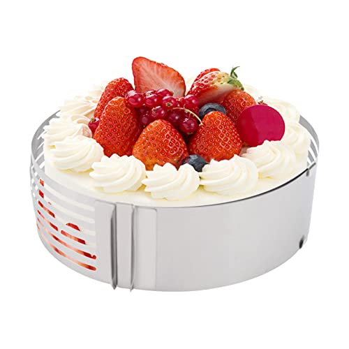 Konfiur Tortenring Verstellbar, Hoher Kuchenring aus Edelstahl, Backzubehör für Torten, hitzebeständig bis 180°C, rostfrei, Silber, spülmaschinengeeignet Konfiur Tortenring Verstellbar, Hoher Kuchenring aus Edelstahl, Backzubehör für Torten, hitzebeständig bis 180°C, rostfrei, Silber, spülmaschinengeeignet von Konfiur