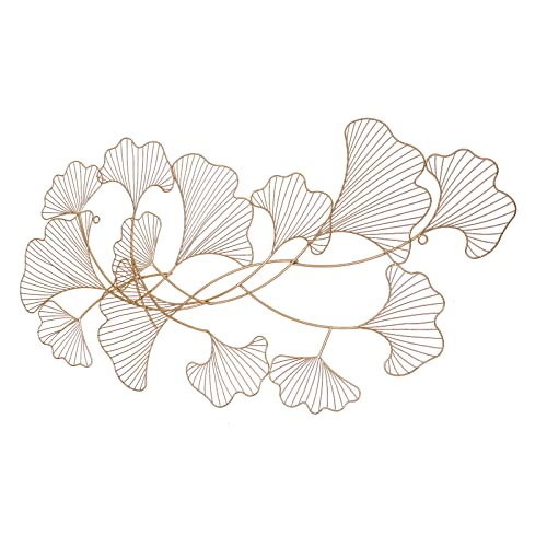 Konfiur Wandskulpturen, Metall Gingko 120cmx57cm Wanddekoration Wohnzimmer Ginkgo Blatt Wandobjekt 3d Wandskulpturen Moderner Luxus Wandkunst Wohnkultur für Wohnzimmer Schlafzimme Konfiur Wandskulpturen, Metall Gingko 120cmx57cm Wanddekoration Wohnzimmer Ginkgo Blatt Wandobjekt 3d Wandskulpturen Moderner Luxus Wandkunst Wohnkultur für Wohnzimmer Schlafzimme von Konfiur