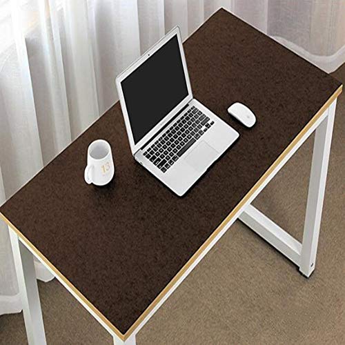 Erweiterte große Schreibtischunterlage aus Filz, ultradick, antistatisch, für Maus und Tastatur, Gaming-Pad, Schreiben, Laptop-Matte, rutschfest, für Büro und Zuhause, 90 x 45 cm, braun von KongEU