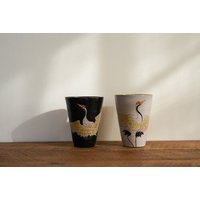 Handbemalte Kranich Tasse Handbemalte Kranich Tasse von KongMountainTea