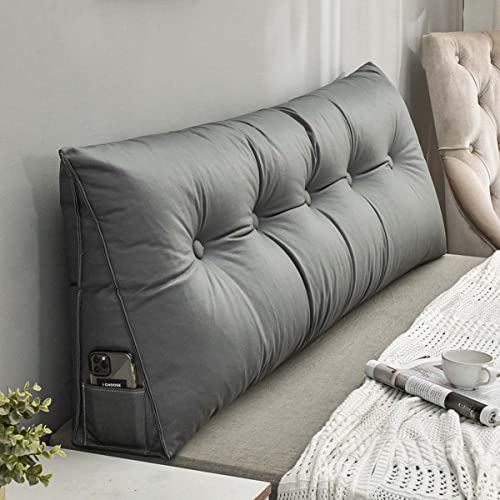 Kongdson Luxus Kopfteil Kissen Leathaire Kopfteil Rest Lesen Keil Kissen, Große Dreieckige Lendenwirbelsäule Taille Unterstützung Nackenrolle Daybed Sofa Positionierung Rückenlehne von Kongdson