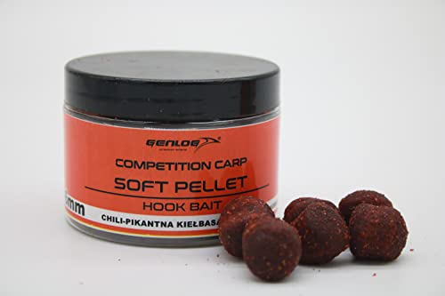 Genlog Soft Pellet Carp Competition 16mm Grundfutter Angelfutter Lockfutter 95g (Chiliwurst) von Konger