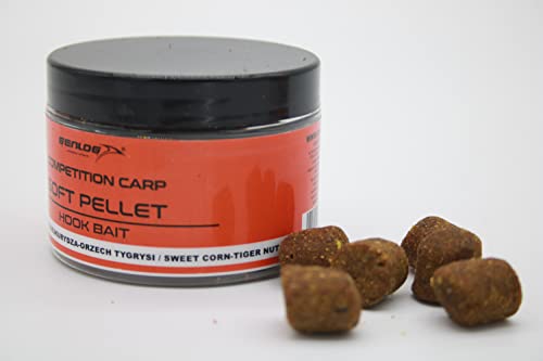 Genlog Soft Pellet Carp Competition 16mm Grundfutter Angelfutter Lockfutter 95g (Mais/Erdmandel) von Konger