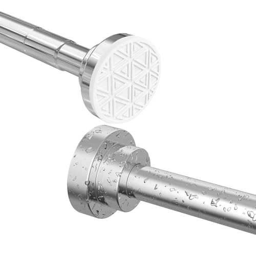 Kongming Gardinenstange ohne bohren 48-133cm, Teleskopstange Vorhang, Duschvorhangstange Silber Edelstahl, Rutschfest Vorhangstange Klemmstange für Gardinen, Schrank, Badezimmer, Fenster oder Türen Kongming Gardinenstange ohne bohren 48-133cm, Teleskopstange Vorhang, Duschvorhangstange Silber Edelstahl, Rutschfest Vorhangstange Klemmstange für Gardinen, Schrank, Badezimmer, Fenster oder Türen von Kongming