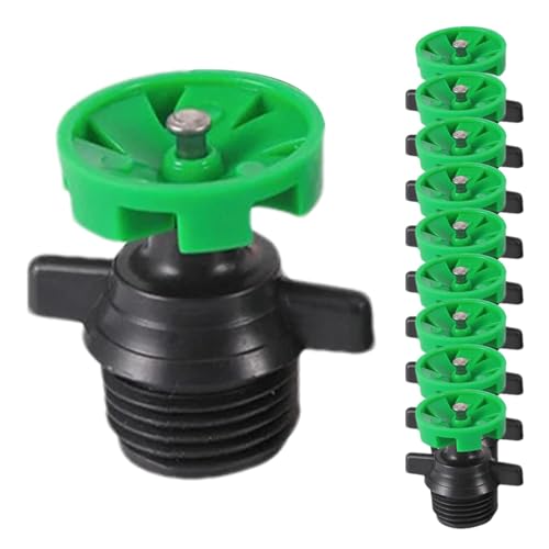 360 Gartensprinkler, Gartensprinkler für Rasen | 10 Stück Rasen- und Gartensprinkler, Schlauchkopfsprüher,360-Grad-Rotations-Gartensprüher für die Rasen- und Hofbewässerung, Gartenbewässerung von Kongou