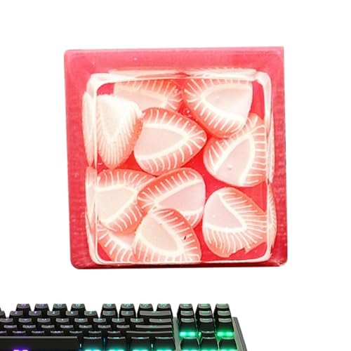 Kongou Kristallgelee-Tastenkappen, Tastenkappen | Süße Schlüsselkappen Candy Fruit Keycaps | Dekoratives Computerzubehör, Tastenkappen verbessern Ihr Tipperlebnis von Kongou