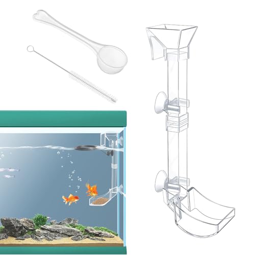 Shrimp Feeder Tube, Rohr Und Futter Schale Für Garnelenfutter, Transparentes Fischfütterungsrohr Kit Für Aquarium Fisch Tank Versorgung, Futterschalen Set Für Garnelen, Fische Und Schnecken von Kongou