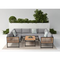 KONIFERA Gartenlounge-Set "Delphi", (Set, 20 tlg., 2x3er Sofa, 1x 2er Sofa, 1x Tisch 80x60x42cm, inkl. Kissen, Stahl) von Konifera