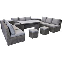 KONIFERA Gartenlounge-Set "Florida", (Set, 27 tlg., 2x2erSofa,1x3er Sofa,2xSessel,2xHocker,3xTisch, inkl. Auflagen) von Konifera