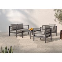 KONIFERA Gartenlounge-Set ""New Jersey"", (Set, 12 tlg., 1x2er Sofa, 2 Sessel, Tisch 62x110x41 cm, inkl. Auflagen), Tischplatte aus Nonwood von Konifera