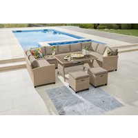 KONIFERA Gartenlounge-Set "Rotterdam", (Set, 20 tlg., 3x 3er Sofa, 2x Hocker, 1x Tisch 120x82x67cm, inkl. Auflagen) von Konifera