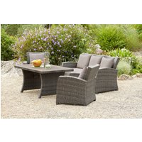 KONIFERA Gartenlounge-Set "Siros", (Set, 12 tlg., 1x 3er Sofa, 2x Sessel, 1x Tisch 135x82x65cm, inkl. Auflagen) von Konifera